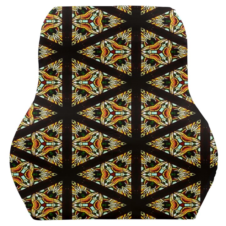 Pattern Stained Glass Triangles Car Seat Back Cushion 