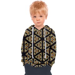 Pattern Stained Glass Triangles Kids  Overhead Hoodie