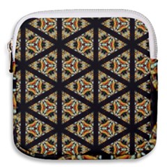 Pattern Stained Glass Triangles Mini Square Pouch