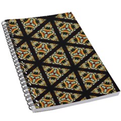 Pattern Stained Glass Triangles 5 5  X 8 5  Notebook