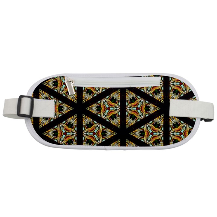 Pattern Stained Glass Triangles Rounded Waist Pouch