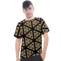 Pattern Stained Glass Triangles Men s Sport Top by HermanTelo