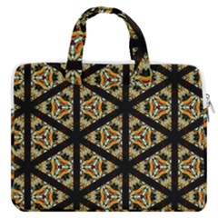 Pattern Stained Glass Triangles Macbook Pro 15  Double Pocket Laptop Bag 