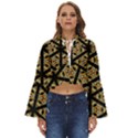 Pattern Stained Glass Triangles Boho Long Bell Sleeve Top View1