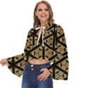 Pattern Stained Glass Triangles Boho Long Bell Sleeve Top View2