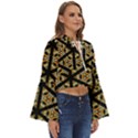 Pattern Stained Glass Triangles Boho Long Bell Sleeve Top View3