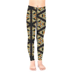 Pattern Stained Glass Triangles Kids  Classic Winter Leggings