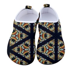 Pattern Stained Glass Triangles Men s Sock-style Water Shoes by HermanTelo