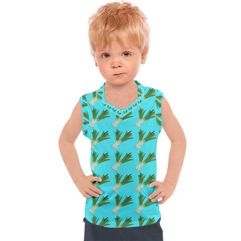 Leek Pattern 12 Kids  Sport Tank Top by CocoBellKidsTV24