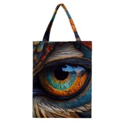 Eye Bird Feathers Vibrant Classic Tote Bag by Hannah976