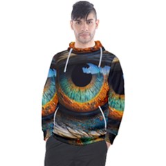 Eye Bird Feathers Vibrant Men s Pullover Hoodie