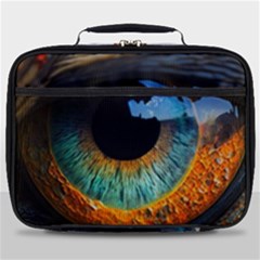 Eye Bird Feathers Vibrant Full Print Lunch Bag by Hannah976