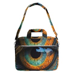 Eye Bird Feathers Vibrant Macbook Pro 15  Shoulder Laptop Bag by Hannah976