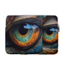 Eye Bird Feathers Vibrant 14  Vertical Laptop Sleeve Case With Pocket View2