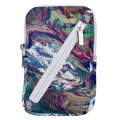 Abstract Strata Iv Belt Pouch Bag (small) by kaleidomarblingart