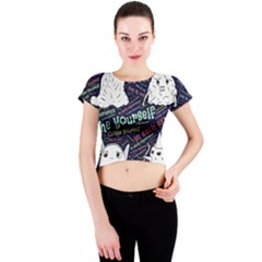 Experience Feeling Clothing Self Crew Neck Crop Top by Paksenen