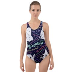 Experience Feeling Clothing Self Cut-out Back One Piece Swimsuit by Paksenen