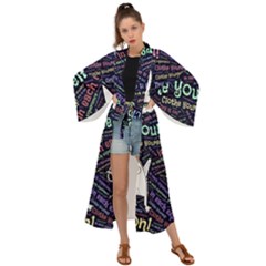 Experience Feeling Clothing Self Maxi Kimono by Paksenen