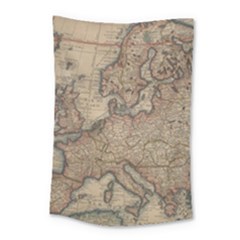 Old Vintage Classic Map Of Europe Small Tapestry