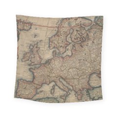 Old Vintage Classic Map Of Europe Square Tapestry (small)