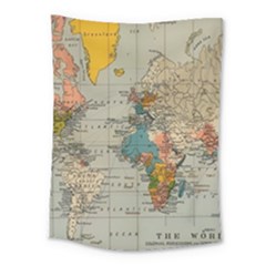 Vintage World Map Medium Tapestry