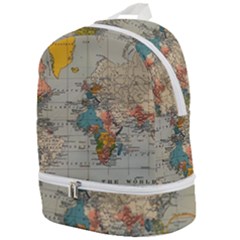 Vintage World Map Zip Bottom Backpack by Loisa77