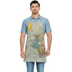 Vintage World Map Kitchen Apron