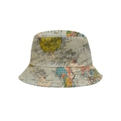 Vintage World Map Bucket Hat (kids) by Loisa77