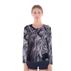 Angry Male Lion Wild Animal Women s Long Sleeve T-shirt