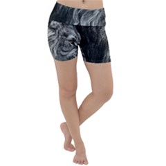 Angry Male Lion Wild Animal Lightweight Velour Yoga Shorts by Loisa77