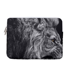 Angry Male Lion Wild Animal 13  Vertical Laptop Sleeve Case With Pocket by Loisa77