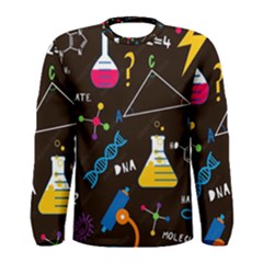 Science Lesson Flat Vector Seamless Pattern Men s Long Sleeve T-shirt by Loisa77