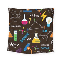 Science Lesson Flat Vector Seamless Pattern Square Tapestry (small)