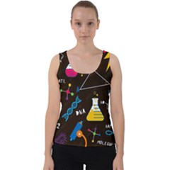 Science Lesson Flat Vector Seamless Pattern Velvet Tank Top by Loisa77