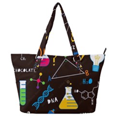 Science Lesson Flat Vector Seamless Pattern Full Print Shoulder Bag by Loisa77