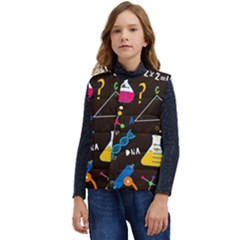 Science Lesson Flat Vector Seamless Pattern Kid s Button Up Puffer Vest	