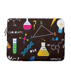 Science Lesson Flat Vector Seamless Pattern 13  Vertical Laptop Sleeve Case With Pocket by Loisa77