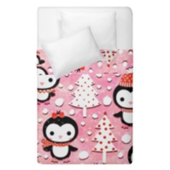 Cute Penguin Pattern Duvet Cover Double Side (single Size) by Loisa77