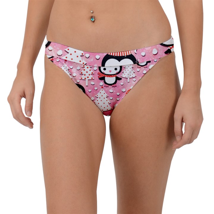 Cute Penguin Pattern Band Bikini Bottoms