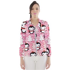 Cute Penguin Pattern Women s Windbreaker by Loisa77