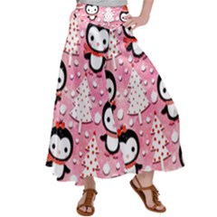 Cute Penguin Pattern Women s Satin Palazzo Pants by Loisa77