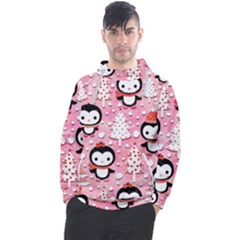 Cute Penguin Pattern Men s Pullover Hoodie