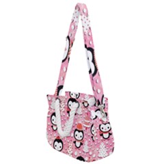 Cute Penguin Pattern Rope Handles Shoulder Strap Bag by Loisa77