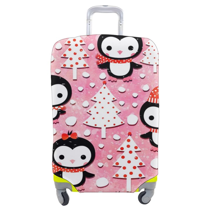 Cute Penguin Pattern Luggage Cover (Medium)