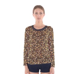 Floral Fusion Print Women s Long Sleeve T-shirt