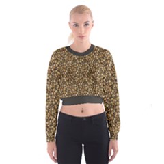 Floral Fusion Print Cropped Sweatshirt