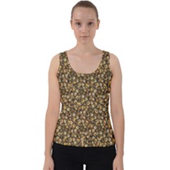 Floral Fusion Print Velvet Tank Top by dflcprintsclothing