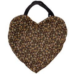 Floral Fusion Print Giant Heart Shaped Tote by dflcprintsclothing