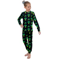 Broccoli Pattern 14 Kids  Long Sleeve Set 