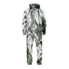 Abstract Art Tropical Leaves Hooded Jumpsuit (kids)